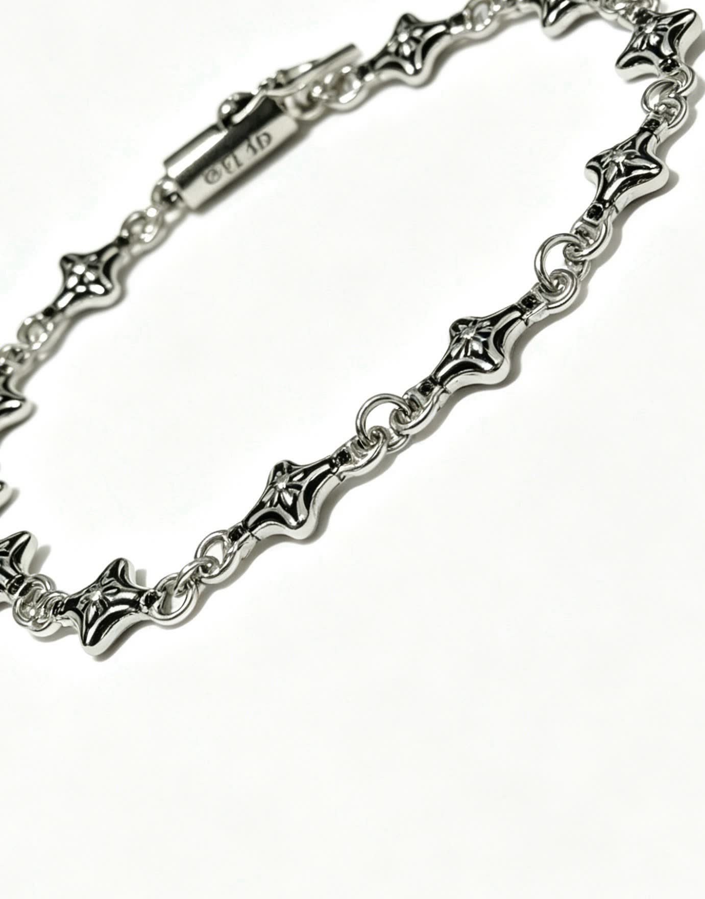 Chrome Hearts Sterling Silver Star Charm Bracelet